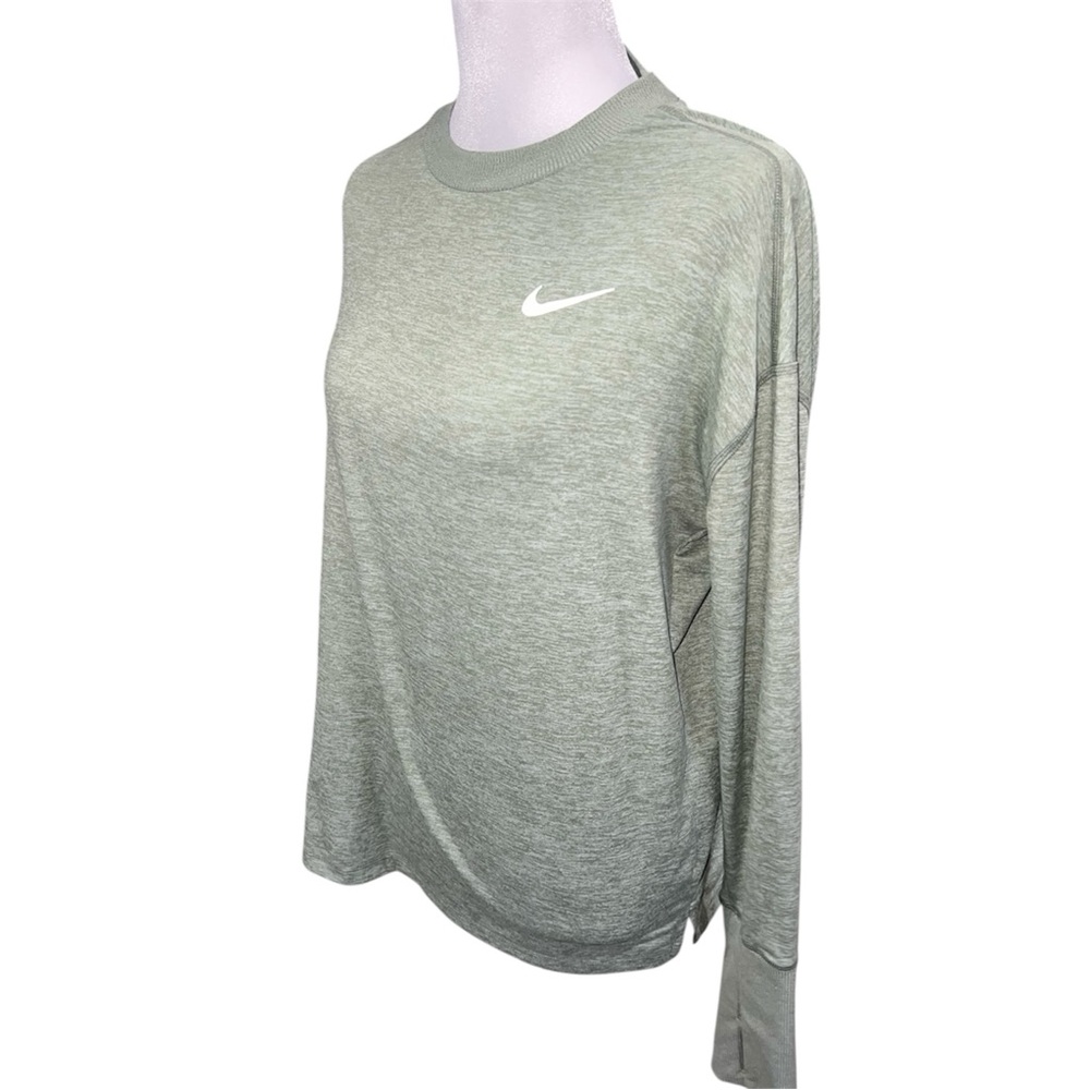 Nike Dri-FIT Heather Green Long Sleeve Shirt